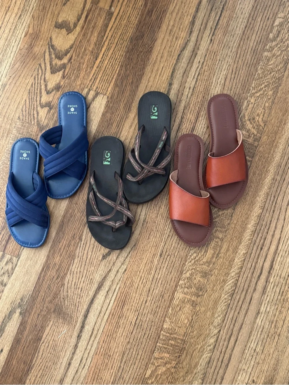 Women's Slide Sandals 3 pack